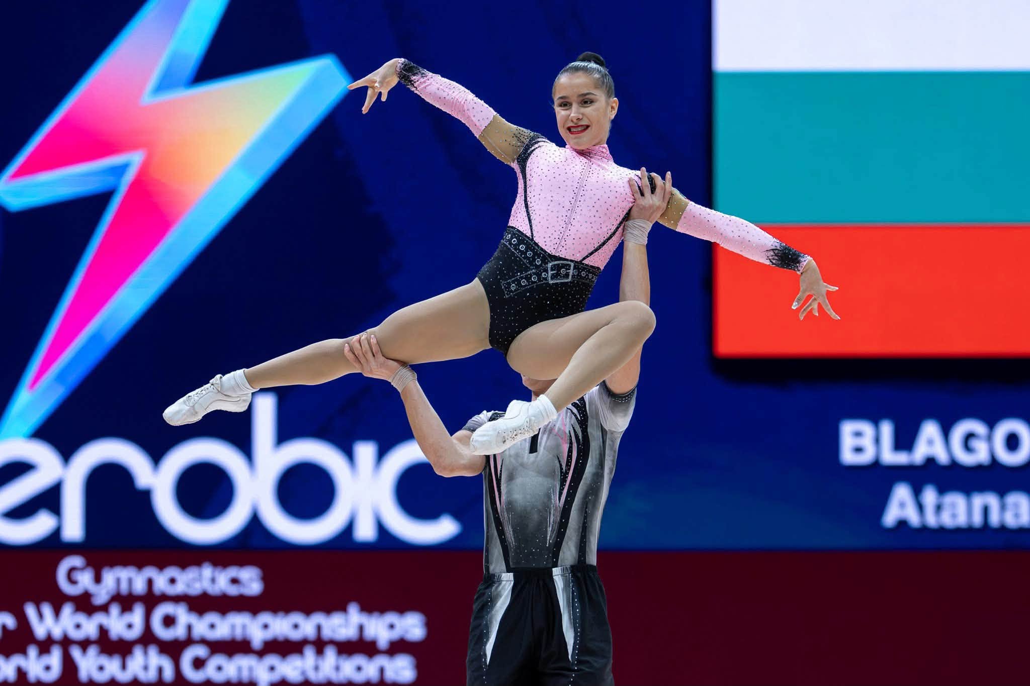 Сребърен медал и пет финала за състезателите на „Мега спорт“ от Световното първенство по спортна аеробика