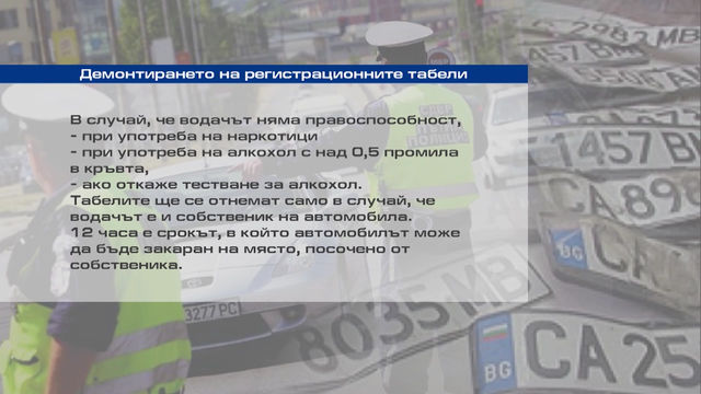 Служителите на КАТ ще имат право да демонтират табели и на автомобили с чужда регистрация