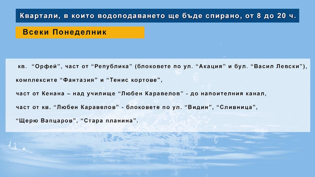 Хасково минава на воден режим